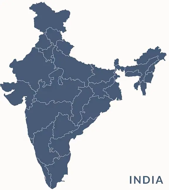 Map of India showing Bright Expo Interior presence